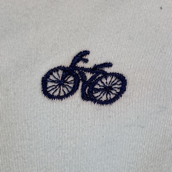 NWT! British Kahaki shorts size 10 mint green navy embroidered bicycle vacation - Picture 6 of 12